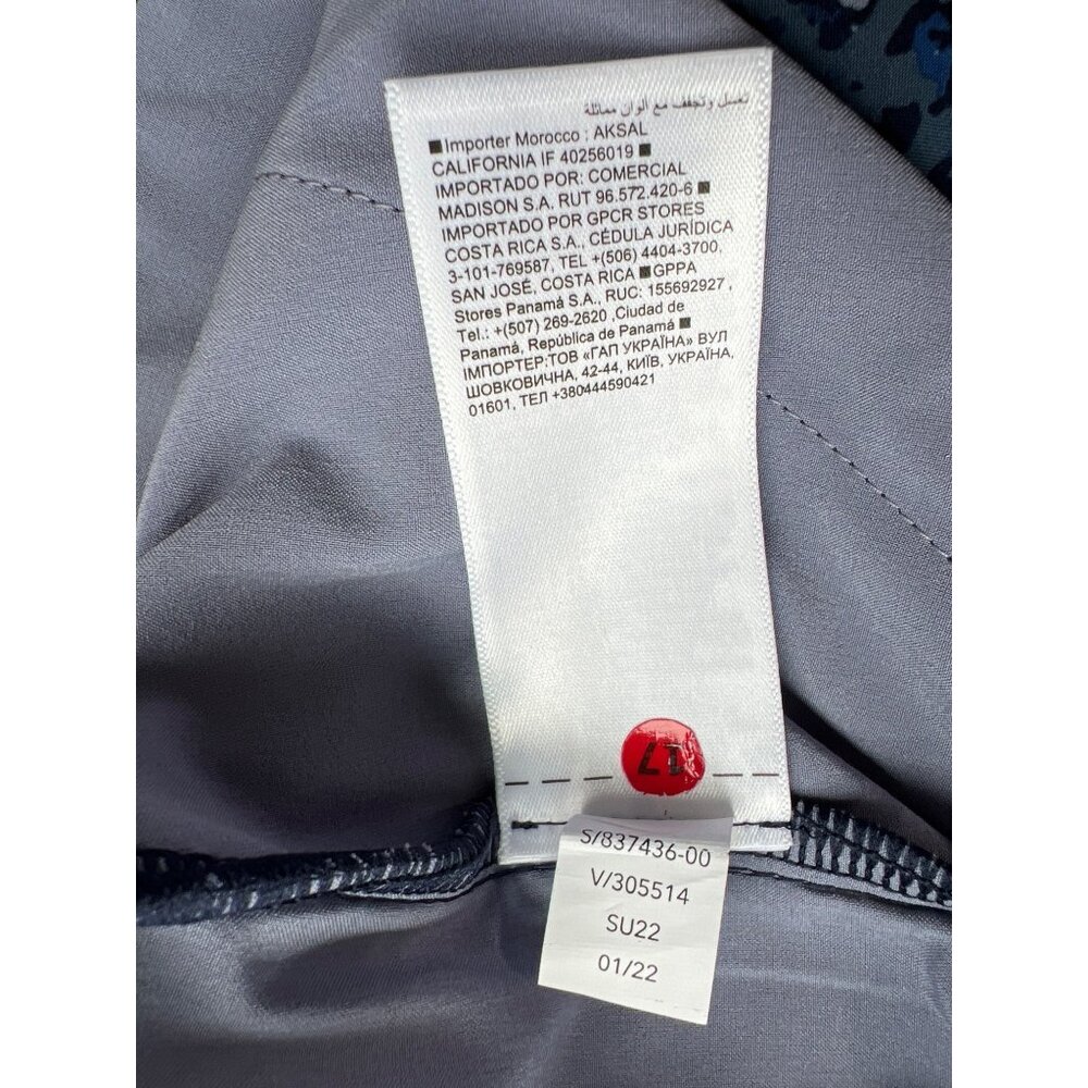 Athleta Brooklyn Mid Rise Featherweight Ankle Trousers Size 10 Blue Camo Active - Picture 10 of 12